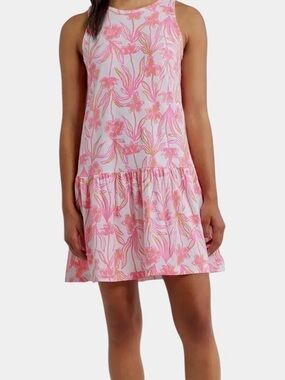 Lilly Pulitzer Dixi Pink and Orange Floral Tank Dress